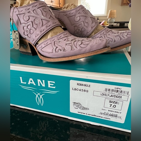 Women's Western LANE Boots Robin Mule in Lovely Lavender 7.0 - Picture 1 of 10